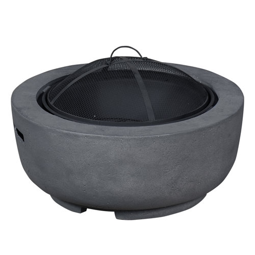 17 Stories Jivera 14" x 23.58" Magnesium Oxide Wood Burning Outdoor